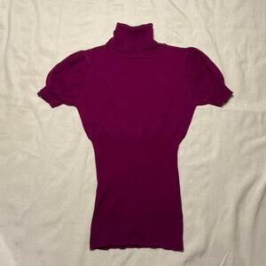 Y2K Pink rose turtle neck